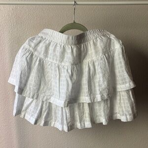Universal Thread White Tiered Eyelet Mini Skirt